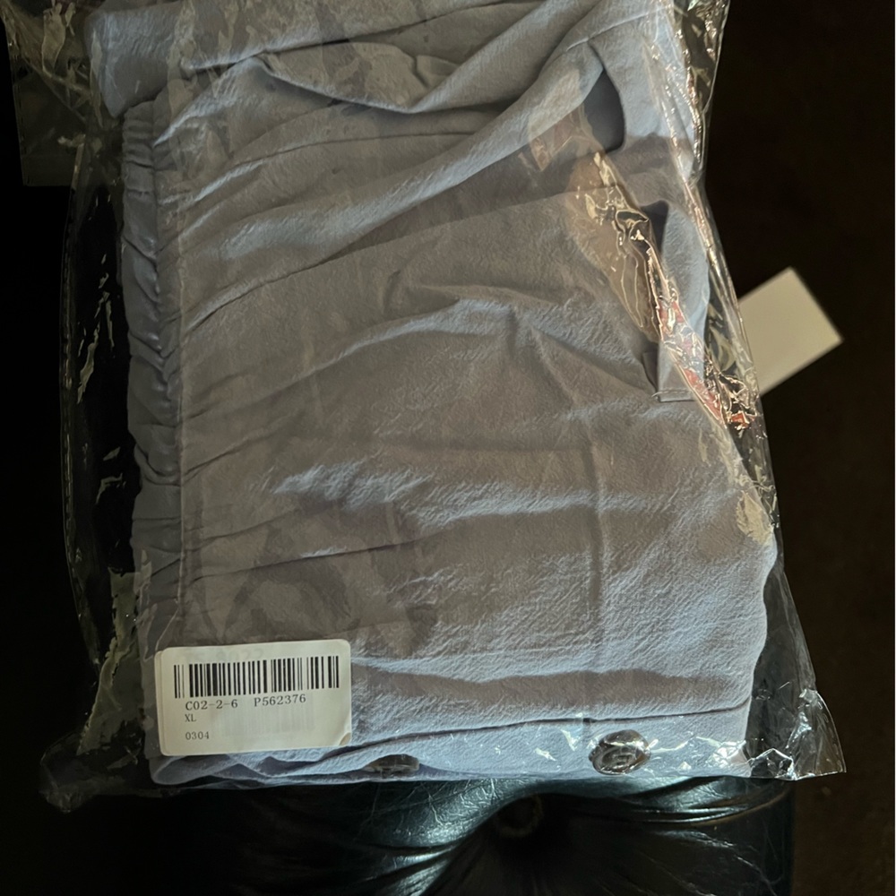 NWOT. Blue cotton summer midi dress. Not worn. Two pockets. Spaghetti straps - Picture 10 of 11